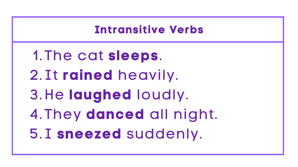 Intransitive Verbs